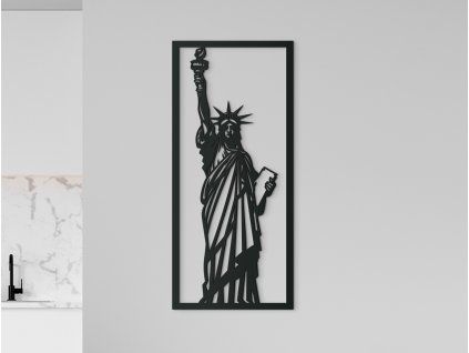 Bild Freiheitsstatue (Bildabmessungen 45,5 x 20,5 cm, Bildfarbe Grau)