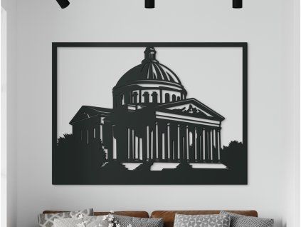 Bild Panthéon (Bildabmessungen 33,5 x 45,5 cm, Bildfarbe Grau)
