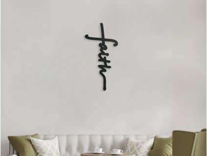 Holzkreuz mit der Aufschrift FAITH