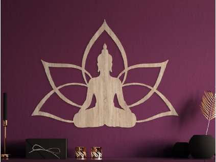 Hölzerne Wanddekoration BUDDHA