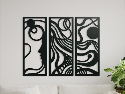 Abstraktes Wandbild WIND IM HAAR