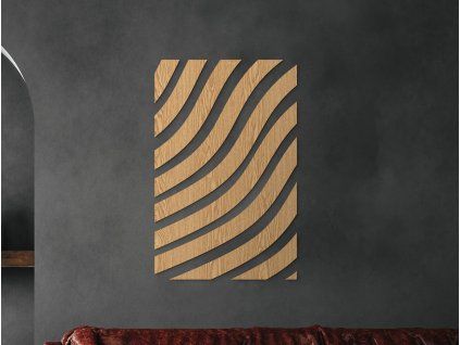 Abstraktes Wandbild Zebra (Bildabmessungen 45,5 x 30,5 cm, Bildfarbe Grau)