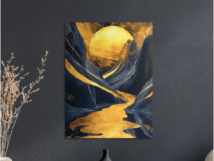 Obraz na stenu Zlaté údolie (Bildgröße A1, Farbe des Rahmens Ohne Rahmen, Oberflächenfinish 3D)