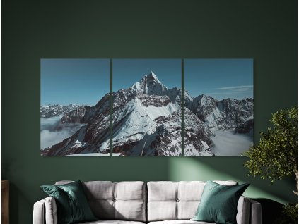 Trojdielny obraz Matka Himalájí (Bildgröße A1, Farbe des Rahmens Ohne Rahmen, Oberflächenfinish 3D)