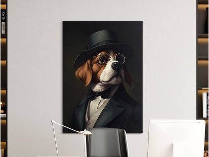 Moderný obraz Čestný pán bígl (Bildgröße A1, Farbe des Rahmens Ohne Rahmen, Oberflächenfinish 3D)