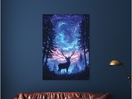 Obraz Nočný kráľ lesa (Bildgröße A1, Farbe des Rahmens Ohne Rahmen, Oberflächenfinish 3D)