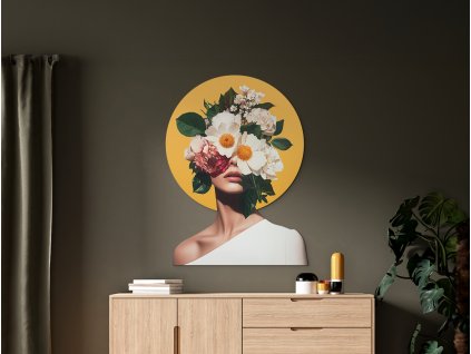 Obraz Kvetinová múza (Bildabmessungen 100 x 74,5 cm, Oberflächenfinish 3D)