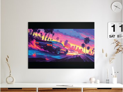 Obraz Jazda v Miami (Bildgröße A1, Farbe des Rahmens Ohne Rahmen, Oberflächenfinish 3D)