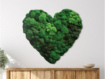 Srdcový Machový obraz Nádych (UV tlač) (Bildabmessungen 82,5 x 90 cm, Oberflächenfinish 3D)