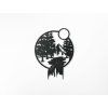 Holzbild WALDBACH (Bildabmessungen 30,5 x 23 cm, Bildfarbe Grau)