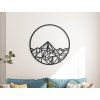 Polygonales Wandbild GIPFEL (Bildabmessungen 31 x 31 cm, Bildfarbe Grau)