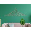 Polygonales Wandbild GEBIRGSPANORAMA (Bildabmessungen 45 x 133 cm, Bildfarbe Grau)