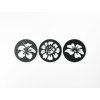Mehrteiliges rundes Bild BLUMEN (Bildabmessungen 15 x 45,5 cm, Bildfarbe Grau)