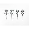Holzsticker BLUMEN (Bildabmessungen 20,5 x 31,5 cm, Bildfarbe Grau)