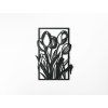 Holzbild TULPEN (Bildabmessungen 22,5 x 31,5 cm, Bildfarbe Grau)