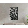 Holzbild TULPEN (Bildabmessungen 22,5 x 31,5 cm, Bildfarbe Grau)