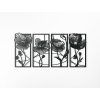 4-teiliges Bild WILDER MOHN (Bildabmessungen 89 x 191,5 cm, Bildfarbe Grau)