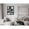 Holzbild Monstera deliciosa (Bildabmessungen 23,5 x 29,5 cm, Bildfarbe Grau)