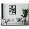 Holzbild Monstera deliciosa (Bildabmessungen 23,5 x 29,5 cm, Bildfarbe Grau)