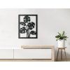 Holzbild Monstera deliciosa (Bildabmessungen 23,5 x 29,5 cm, Bildfarbe Grau)