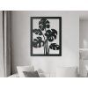 Holzbild Monstera deliciosa (Bildabmessungen 23,5 x 29,5 cm, Bildfarbe Grau)