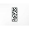 Modernes Holzbild BLUME (Bildabmessungen 31 x 12,5 cm, Bildfarbe Grau)