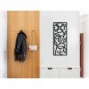 Modernes Holzbild BLUME (Bildabmessungen 31 x 12,5 cm, Bildfarbe Grau)