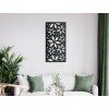 Modernes Wandbild BLÜHENDE BLUMEN (Bildabmessungen 31,5 x 15,5 cm, Bildfarbe Grau)