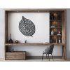 Holzsticker BLATT DER WALDBUCHE (Bildabmessungen 29,5 x 22,5 cm, Bildfarbe Grau)