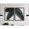 52782 zweiteiliges holzbild palmenblatter