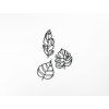 3D-Wandsticker BLÄTTER (Bildabmessungen 44,5 x 30,5 cm, Bildfarbe Grau)