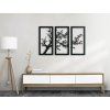 3-teiliges Bild BAUM IM WIND (Bildabmessungen 19,5 x 31,5 cm, Bildfarbe Grau)