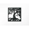 Holzbild BAUM MIT WURZELN (Bildabmessungen 23,5 x 22,5 cm, Bildfarbe Grau)
