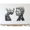 Holzsticker BLICKE (Bildabmessungen 89 x 120 cm, Bildfarbe Grau)