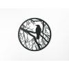 Rundes Holzbild RABE (Bildabmessungen 32,5 x 32,5 cm, Bildfarbe Grau)