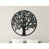 Rundes Bild BLÜHENDER BAUM (Bildabmessungen 89 x 89 cm, Bildfarbe Grau)