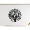 Rundes Holzbild BAUM (Bildabmessungen 89 x 89 cm, Bildfarbe Grau)