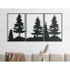Mehrteiliges Bild WALD (Bildabmessungen 89 x 174 cm, Bildfarbe Grau)