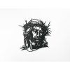 Holzsticker GEKRÖNTER JESUS (Bildabmessungen 89 x 89 cm, Bildfarbe Grau)