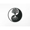Sticker YIN-YANG-BAUM (Bildabmessungen 32,5 x 32,5 cm, Bildfarbe Grau)