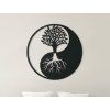 Sticker YIN-YANG-BAUM (Bildabmessungen 32,5 x 32,5 cm, Bildfarbe Grau)