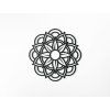 3D-Holz-Mandala BLUME (Bildabmessungen 31,5 x 31,5 cm, Bildfarbe Grau)