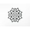 Blumenmandala aus Holz (Bildabmessungen 31,5 x 31,5 cm, Bildfarbe Grau)