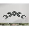 Holzsticker MOND (Bildabmessungen 65 x 186 cm, Bildfarbe Grau)