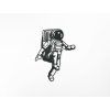 Holzsticker ASTRONAUT (Bildabmessungen 29,5 x 22,5 cm, Bildfarbe Grau)