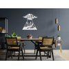 Holzsticker UFO (Bildabmessungen 22,5 x 23,5 cm, Bildfarbe Grau)