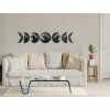 Holzsticker MONDPHASEN (Bildabmessungen 37,5 x 200 cm, Bildfarbe Grau)