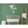 Holzsticker SATURN (Bildabmessungen 43,5 x 32,5 cm, Bildfarbe Grau)