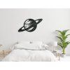 Holzdekoration PLANET SATURN (Bildabmessungen 18 x 31,5 cm, Bildfarbe Grau)