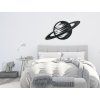 Holzdekoration PLANET SATURN (Bildabmessungen 18 x 31,5 cm, Bildfarbe Grau)